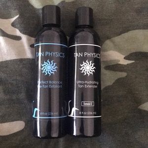 Tan physics exfoliant & tan physics extender
